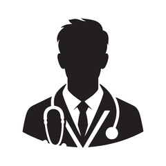 Medical Marvels: Doctor Silhouettes Showcasing the Marvelous Craftsmanship of Healing Arts - Doctor Illustration - Doctor Vector
