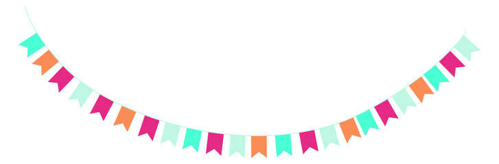 Party bunting flags. Celebration color paper garland