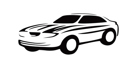 car silhouette design. sport transportation sign and symbol.