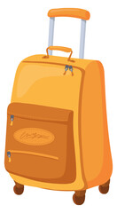 Trolley bag. Tourist travel luggage cartoon icon