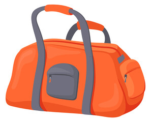 Travel bag icon. Cartoon holiday trip luggage