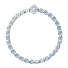 Round classical carved frames