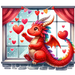 Cute Dragon Valentine | Adorable Fantasy Illustration for Valentine's Day
Whimsical Dragon in Love | Romantic Fantasy Art for Greeting Cards
Enchanting Dragon Character | Mythical Creature for Valenti