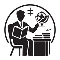 Enlightened Instruction: A Showcase of Instructor Silhouettes Providing Enlightened and Effective Educational Guidance - Instructor Illustration - Instructor Vector
