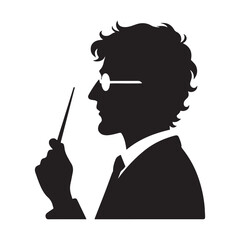 Pedagogical Portraits: Teacher Silhouette Set Creating Visual Portraits of Dedicated Pedagogical Excellence - Teacher Illustration - Teacher Vector
