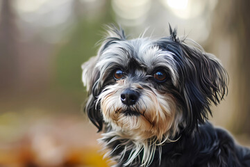 Naklejka na ściany i meble Havanese - originating in Cuba, this small dog has a long, silky coat and a friendly, playful personality 