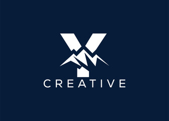 Minimal Letter Y mountain logo design vector template. Initial Letter Y hill vector logo