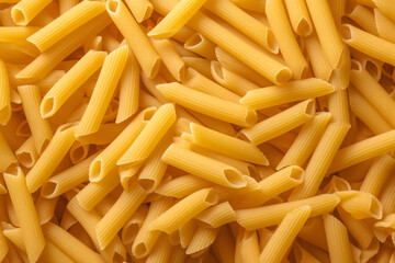 Unprepared, arid pasta, on a gastronomy background, in near-view.