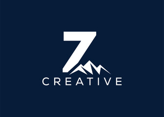 Minimal Letter Z mountain logo design vector template. Initial Letter Z hill vector logo
