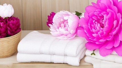 towel and flower