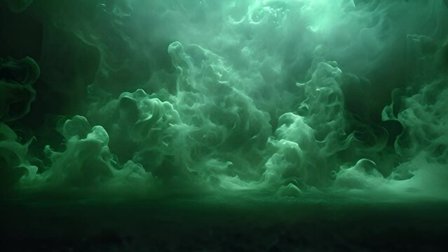 Green mystery smoke. Realistic green gas clouds on transparent background. toxic fog moving around, evil magic mist, poisonous evaporation, color powder, stinky odor waves, mysterious Halloween glow, 