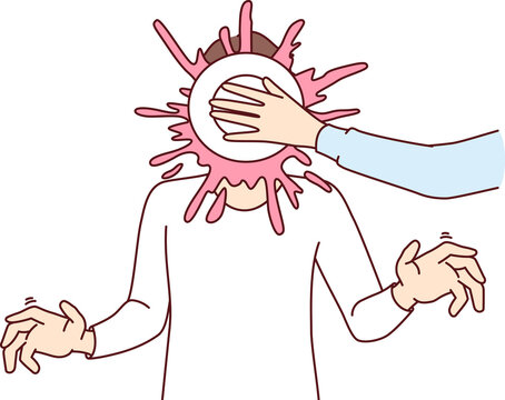 Birthday boy gets hit in face with cake, according to youth tradition common among students. Joke or prank on friend with cake during initiation of new people into fraternity members from university