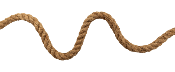 Jute. Twisted linen rope on a white background. Rope. Loop