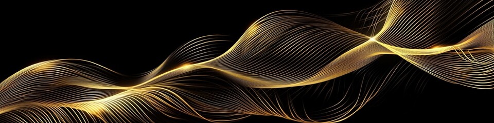 Abstract background. Golden line wave. Luxury style. Vector illustration. 