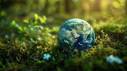 Obraz na płótnie Canvas The globe as a symbol of environmental harmony