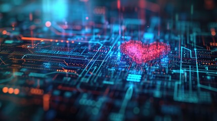 A glimpse into the heart of a computer powering a digital landscape