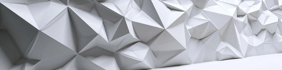 Abstract white Geometric banner design background. 