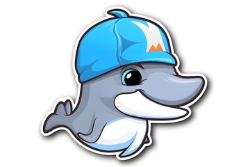 cute dolphin cartoon stickers