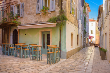 Obraz premium Porec, Croatia. Street in old town.