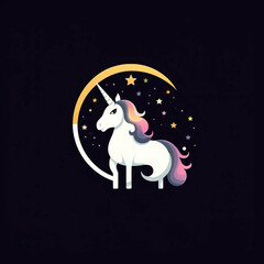 A unicorn drawn in a vector style5