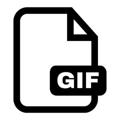 GIF icon on Transparent Background, PNG