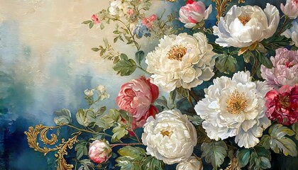 vintage background, vintage background with roses, writing letter