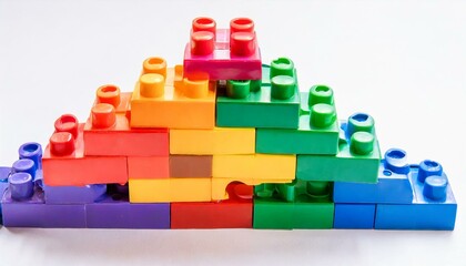 Obraz premium toy building blocks toy, block, cube, brick, construction, play,