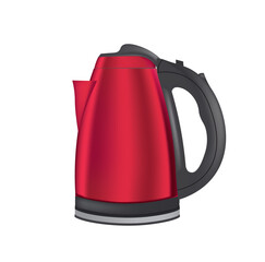 Kitchen kettle stainless steel. vector