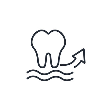 extraction tooth icon. vector.Editable stroke.linear style sign for use web design,logo.Symbol illustration.