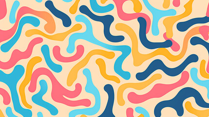 Funny doodle seamless pattern, artistic background