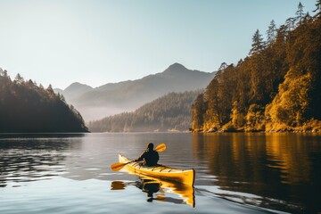 kayaking with the nature