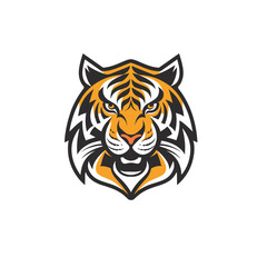 vector logo design illustration tiger