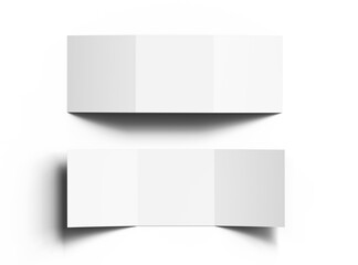 Obraz premium Blank square Z-fold brochure 3d render on transparent background