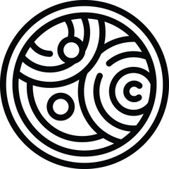 Fresh market dish icon outline vector. Cafe cooking. Cuisine rice