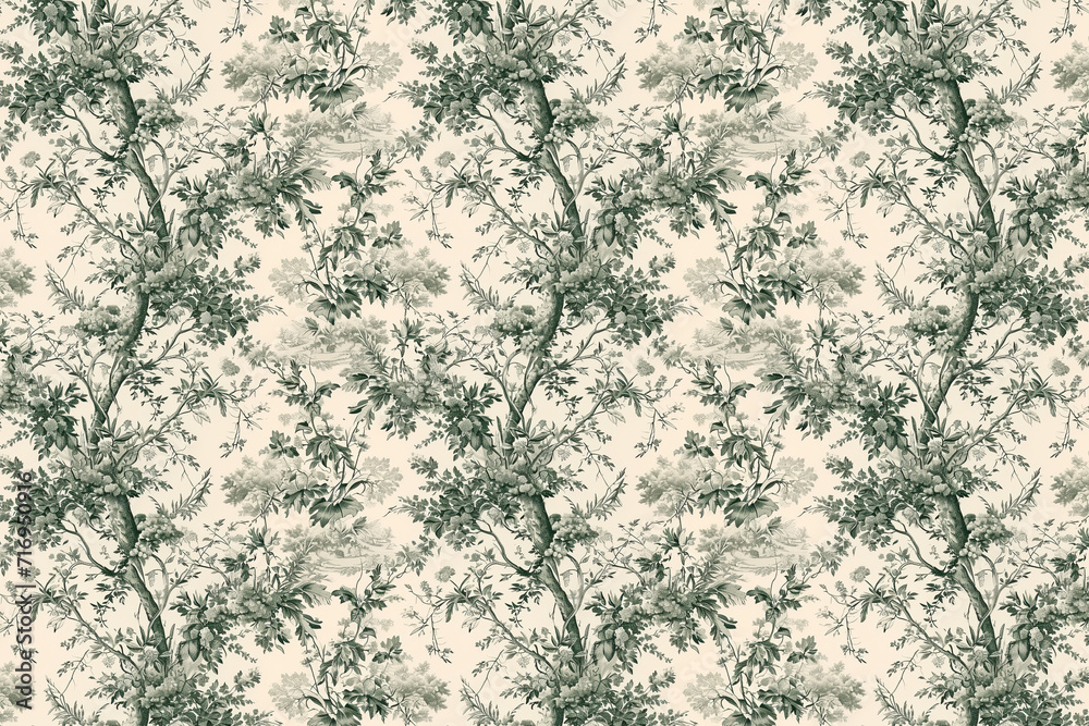 Poster toile pattern tapestry. background image. created with generative ai technology