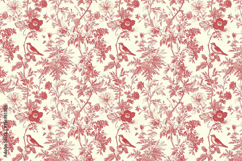 Poster toile pattern tapestry. background image. created with generative ai technology