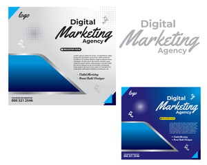 digital marketing social media flyer template