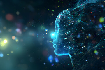 Artificial Intelligence Visualization in the Cyberspace -  AI Manifestation Illuminating the Virtual Universe