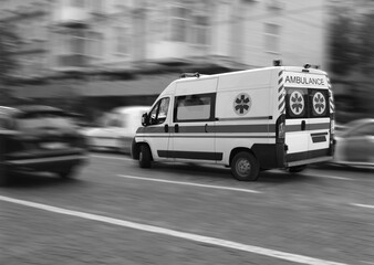 ambulance on emergency car in motion blur © Halytskyi Olexandr