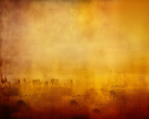 Obraz premium Vintage retro style brown yellow grunge texture vignette landscape background - orange abstract old rough vignetting parchment paper - bright antique ancient dirty horizontal backdrop wallpaper 