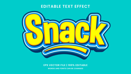 Snack 3d editable text effect food style