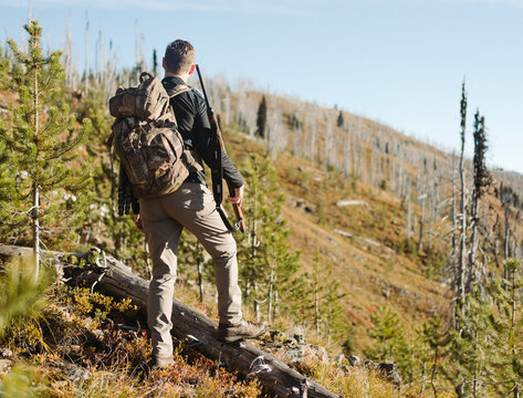 Hunter in the mountains