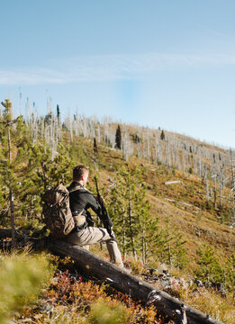 Hunter in the mountains