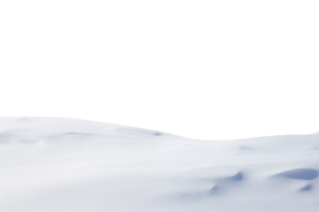 Snow landscape isolated transparency background.