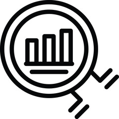 Glass trade icon outline vector. Learn business. Financial bank academy
