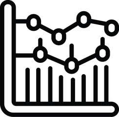 Graph financial icon outline vector. Learning dark. Academy money