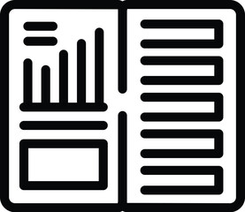 Trade paper icon outline vector. Dark currency. Learn financial literacy