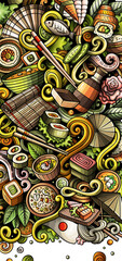 Japan food cartoon banner design