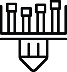 Financial trade icon outline vector. Monetary graph. Currency narrow