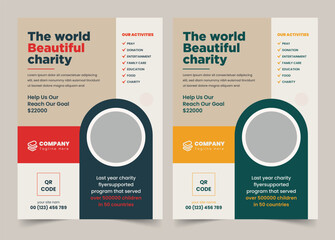 Charity flyer template, Helping Your Charity flyer